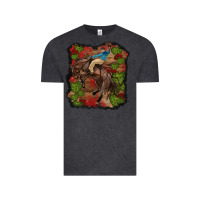 Vintage Black valentines day cowboy cactus rose Vintage Tee - RanaPortraitStore