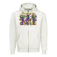 Oatmeal Heather Happy crawdi Gras Mardi Gras crawfish Zipper Hoodie - FaDigitalArtStudio
