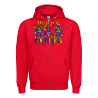 Red Happy crawdi Gras Mardi Gras crawfish Zipper Hoodie - FaDigitalArtStudio