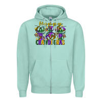 Seafoam Happy crawdi Gras Mardi Gras crawfish Zipper Hoodie - FaDigitalArtStudio