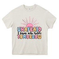 Cream unafraid i know who holds tomorrow Heavy Core Tee - MaliasSmallBusiness