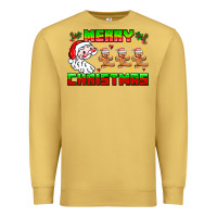 Antique Gold Merry Christmas Premium Sweatshirt - CowhideDigitalArt