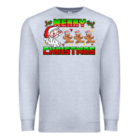 Heather Grey Merry Christmas Premium Sweatshirt - CowhideDigitalArt