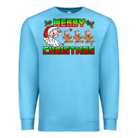 Ocean Blue Merry Christmas Premium Sweatshirt - CowhideDigitalArt