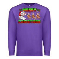 Purple Merry Christmas Premium Sweatshirt - CowhideDigitalArt