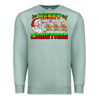 Seafoam Merry Christmas Premium Sweatshirt - CowhideDigitalArt