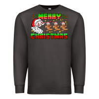 Smoke Merry Christmas Premium Sweatshirt - CowhideDigitalArt