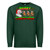 Sports Green Merry Christmas Premium Sweatshirt - CowhideDigitalArt