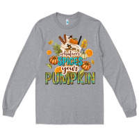 Heather Grey Whatever Spices Your Pumpkin Long Sleeve Tee - texasbilliewilder