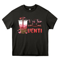 Asphalt v is for valentine venti Heavy Core Tee - MaliasSmallBusiness