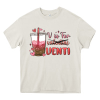 Cream v is for valentine venti Heavy Core Tee - MaliasSmallBusiness