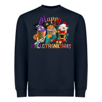 Navy hallothanksmas coffee cups Heavyweight Sweatshirt - CowGirlArtShop