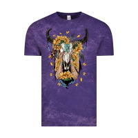 Cloud Purple sunflower boho bull skull with hands Vintage Tee - RanaPortraitStore