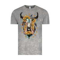 Cloud Rock sunflower boho bull skull with hands Vintage Tee - RanaPortraitStore