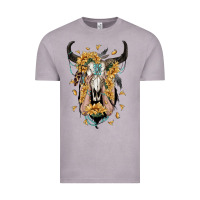 Vintage Zinc sunflower boho bull skull with hands Vintage Tee - RanaPortraitStore
