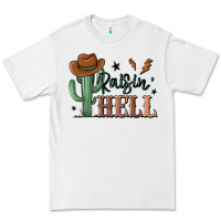 White raisin hell cowboy cactus Premium Tee - MaliasSmallBusiness