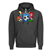 Charcoal Heather Soccer Coffee Mug Zipper Hoodie - FaDigitalArtStudio