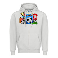 Dove Grey Soccer Coffee Mug Zipper Hoodie - FaDigitalArtStudio