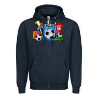 Navy Soccer Coffee Mug Zipper Hoodie - FaDigitalArtStudio