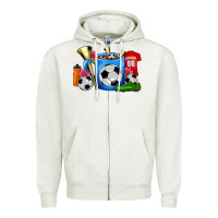 Oatmeal Heather Soccer Coffee Mug Zipper Hoodie - FaDigitalArtStudio