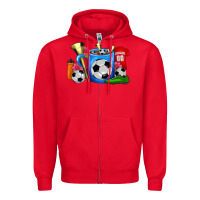 Red Soccer Coffee Mug Zipper Hoodie - FaDigitalArtStudio