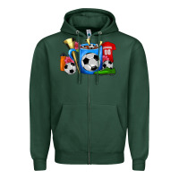 Sports Green Soccer Coffee Mug Zipper Hoodie - FaDigitalArtStudio