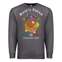 Charcoal Heather logo for rosys saon mexicano Premium Sweatshirt - CowhideDigitalArt