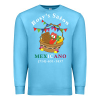 Ocean Blue logo for rosys saon mexicano Premium Sweatshirt - CowhideDigitalArt