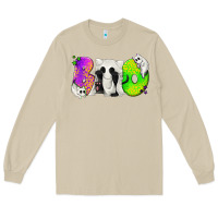 Mushroom Boo Ghost Cat Long Sleeve Tee - texasbilliewilder