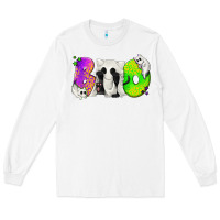 White Boo Ghost Cat Long Sleeve Tee - texasbilliewilder