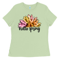 Matcha hello spring Ladies Tee - MaliasSmallBusiness