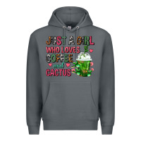 Rock Just A Girl Who Loves Coffee And Cactus Frappe Premium Hoodie - FaDigitalArtStudio