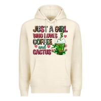 Tofu Just A Girl Who Loves Coffee And Cactus Frappe Premium Hoodie - FaDigitalArtStudio