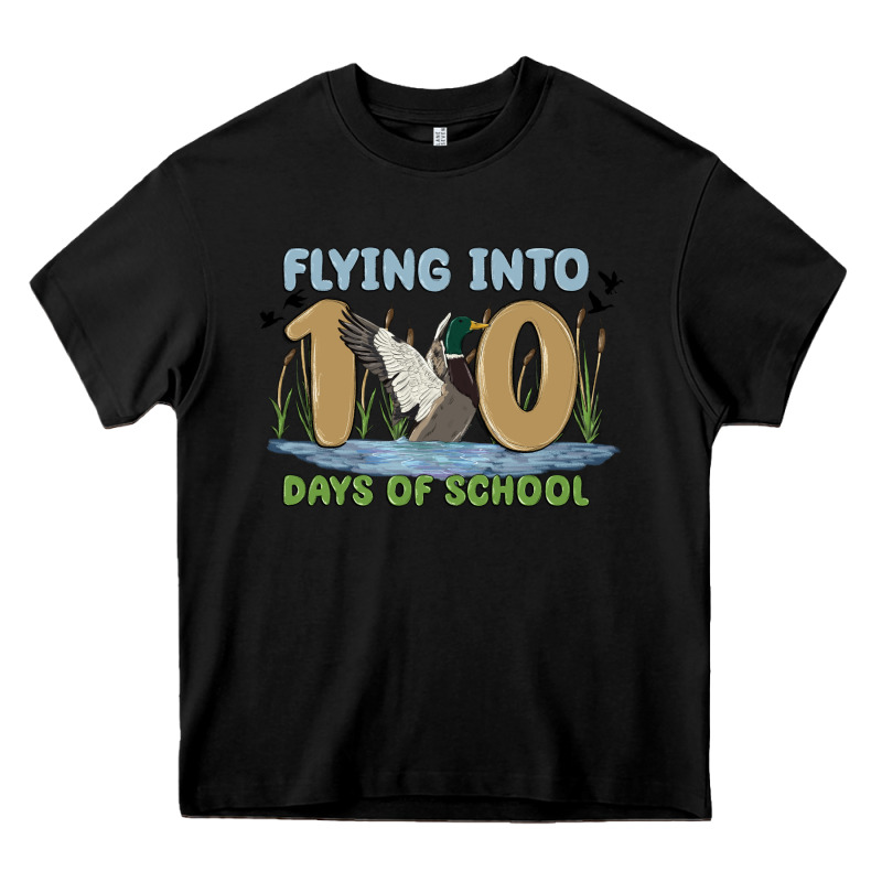 Flying Into 100 Days Of School Heavy Core Tee by MaliasSmallBusiness | Teevron