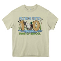 Mossy flying into 100 days of school Heavy Core Tee - MaliasSmallBusiness