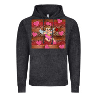 Vintage Black valentine's day cupid heart Vintage Hoodie - RanaPortraitStore