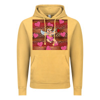 Vintage Mustard valentine's day cupid heart Vintage Hoodie - RanaPortraitStore
