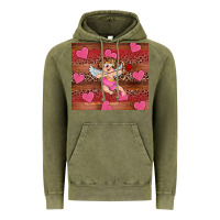 Vintage Olive valentine's day cupid heart Vintage Hoodie - RanaPortraitStore