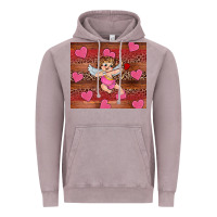 Vintage Zinc valentine's day cupid heart Vintage Hoodie - RanaPortraitStore
