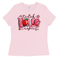 Teach Love Inspire Valentines Day Ladies Tee | Teevron