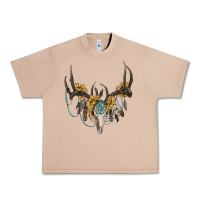 Burro boho deer skull sunflowers and gemstone Urban Heavy Tee - RanaPortraitStore