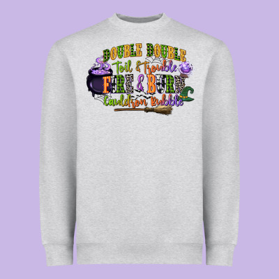 Double Double Toil And Trouble Fire And Burn Cauld Heavyweight Sweatshirt Designed By Cowgirlartshop