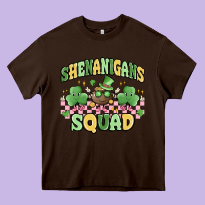 Shenanigans Squad Heavy Core Tee Designed By Maliassmallbusiness