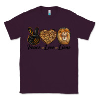 Plum Peace Love Lion Head Classic Tee - LillyAllenDesigns