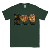 Sports Green Peace Love Lion Head Classic Tee - LillyAllenDesigns