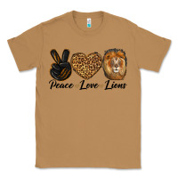 Toasted Coconut Peace Love Lion Head Classic Tee - LillyAllenDesigns