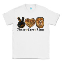 White Peace Love Lion Head Classic Tee - LillyAllenDesigns