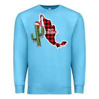 Ocean Blue Merry Christmas Premium Sweatshirt - CowhideDigitalArt