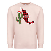 Pale Pink Merry Christmas Premium Sweatshirt - CowhideDigitalArt