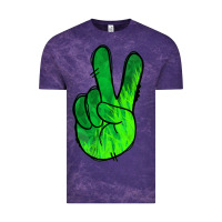 Cloud Purple Green Peace Sign Vintage Tee - Jasminsmagicworld